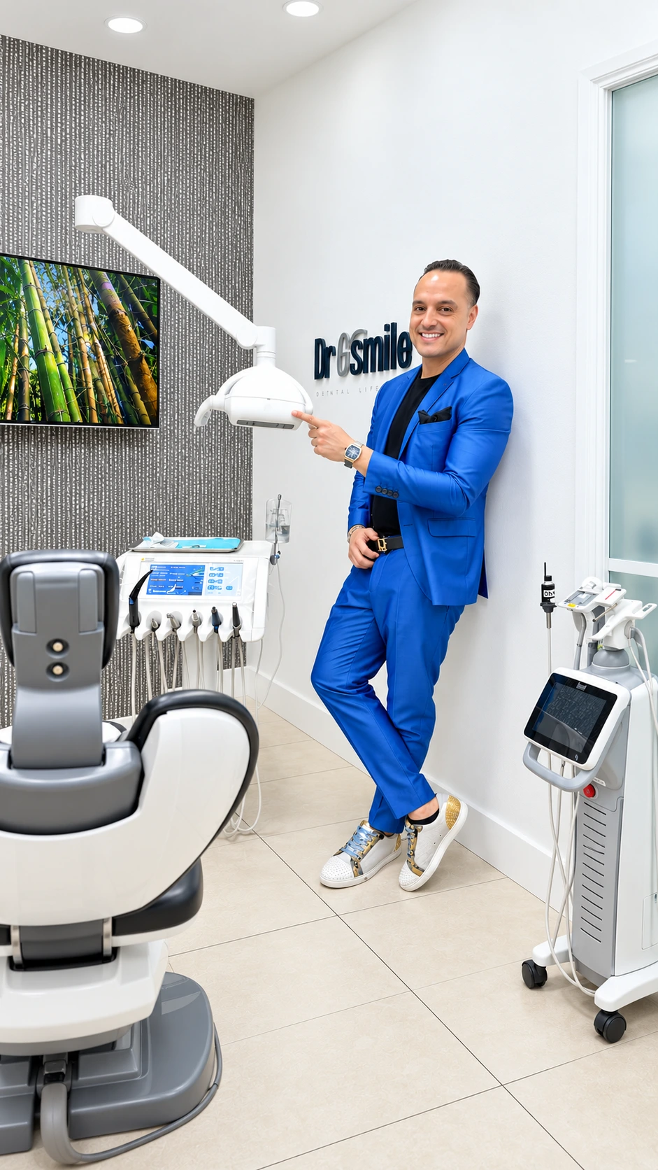 Dr. Raúl González en el área clínica de Smile Studio