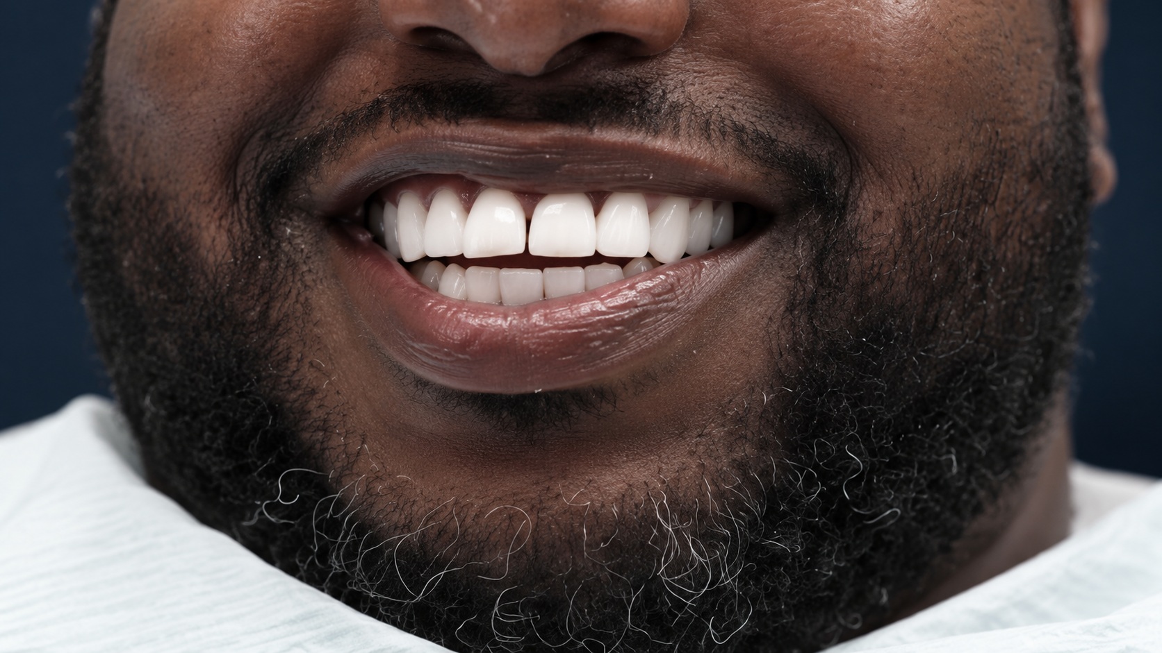 Su sonrisa en detalle · Recreación editorial